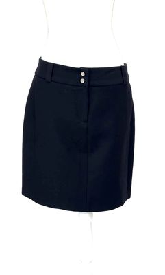 Paul &amp; Joe, Black Wool Blend Mini Skirt, Size 42