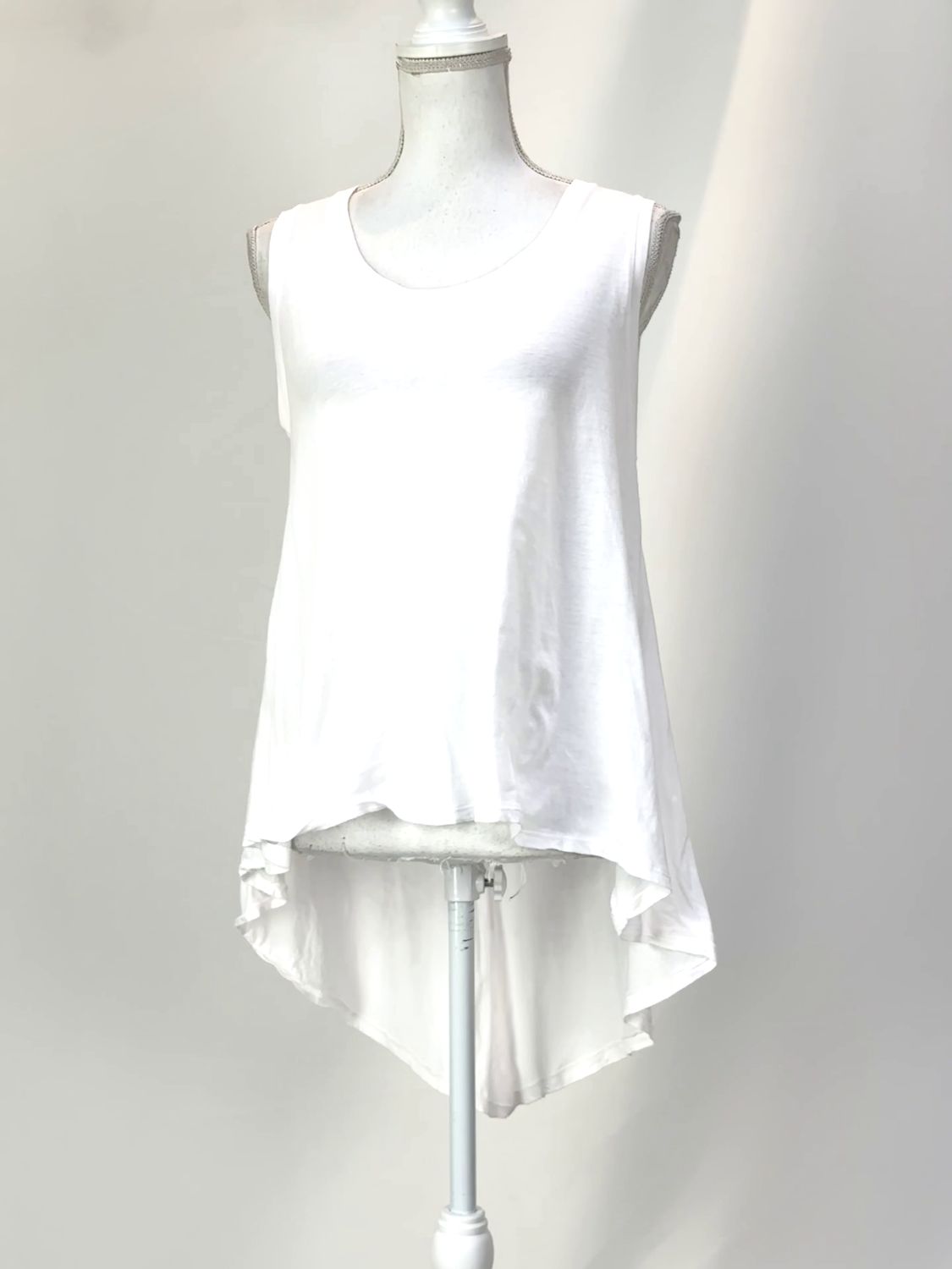 Sass &amp; Bide, Pale Pink Asymmetrical Back Tail Hem S/Less Long Top , Size XXS