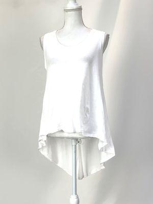 Sass &amp; Bide, Pale Pink Asymmetrical Back Tail Hem S/Less Long Top , Size XXS