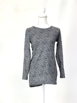 Hoss, Grey/Black Print L/Slv Wool  Top , Size 8