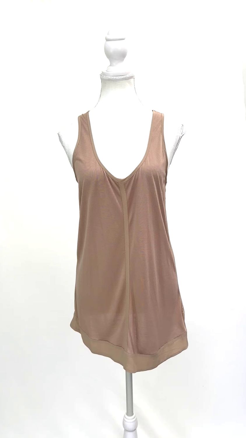 Thurley, Camel Modal/Silk S/Less Singlet, Size S