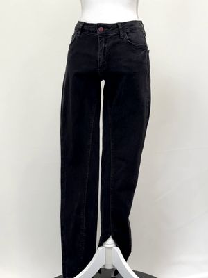 Zadig &amp; Voltaire, Black Angled Slit Ankle Denim Pants, Size 26