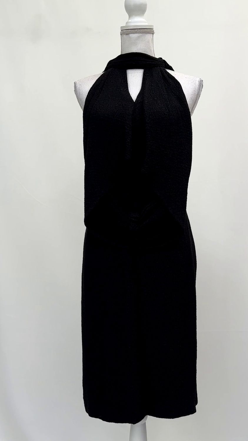 Jason Wu, Black Textured Low Back  Dress, Size 2