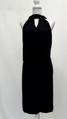 Jason Wu, Black Textured Low Back  Dress, Size 2