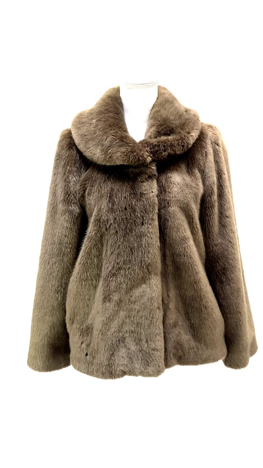 Biba, Brown  Faux Fur Coat, Size 0