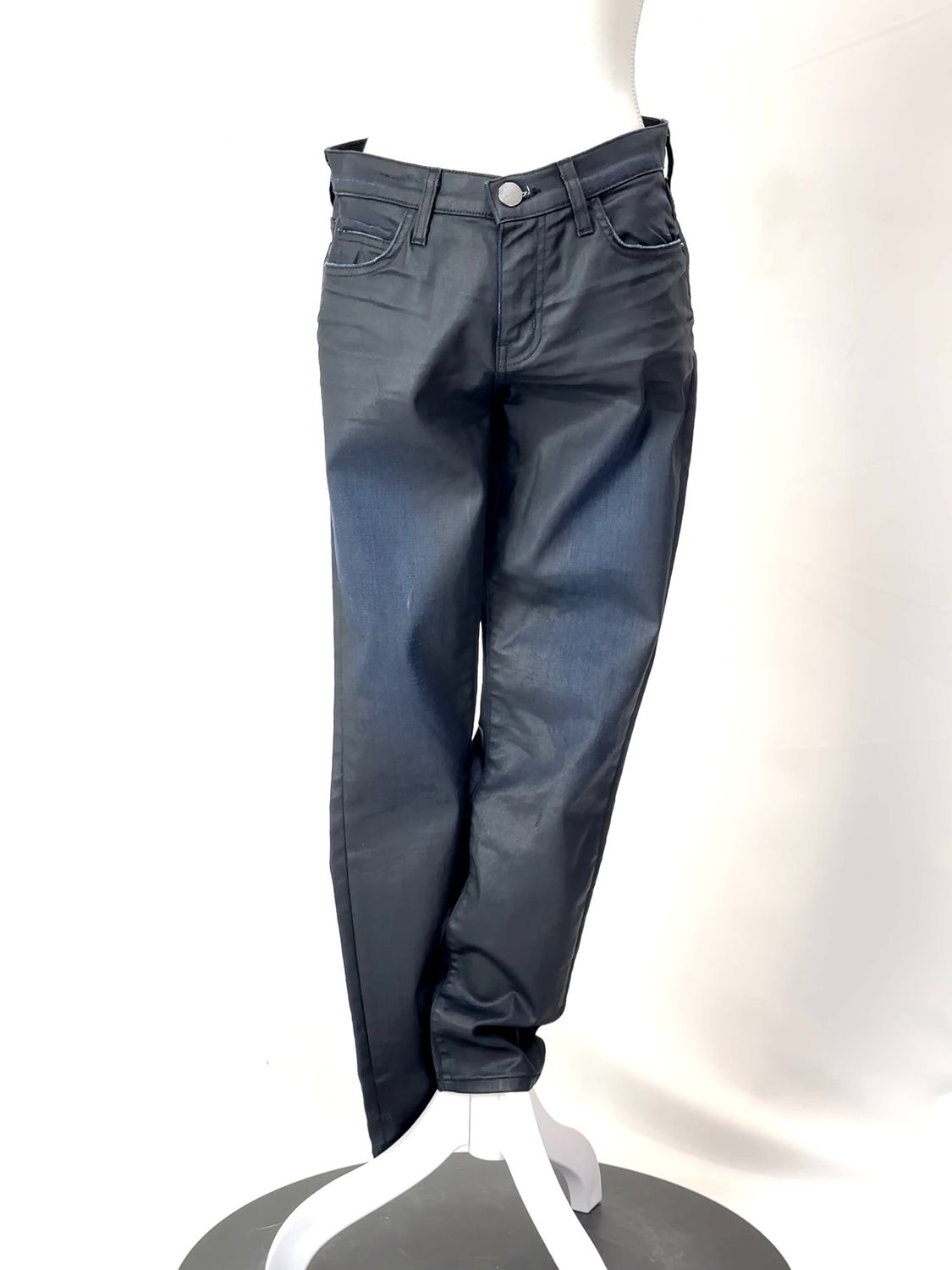 Current Elliott, Black Coated &#39;The Stiletto&#39; Skinny Jean, Size 28