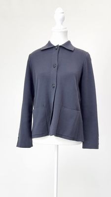 Gran Sasso, Grey Button-Up Collared L/Slv Knit Jacket/ Cardigan, Size 40