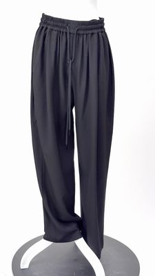 C&amp;M Camilla and Marc, Black D/String Pleat Elasticated Waist Wide Leg Pants, Size 8