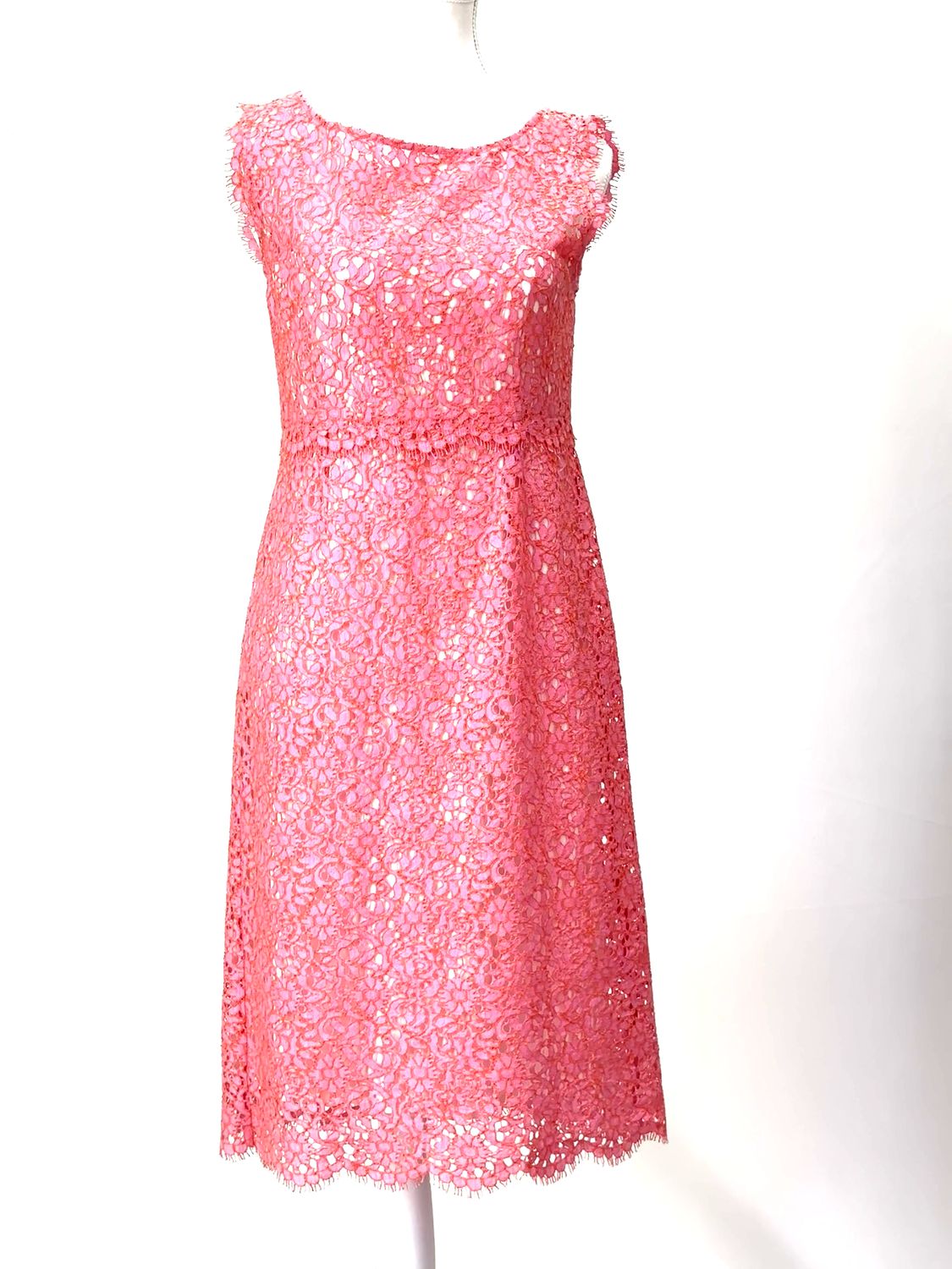 Perri Cutten, Pink Lace S/Less Dress, Size 8