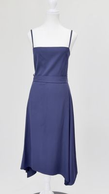 Scanlan Theodore, Navy Flare Hem Strappy Tie Belt Dress, Size 6