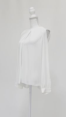 Alice McCall, Cream Cut-Out Shoulder L/Slv Blouse, Size 0