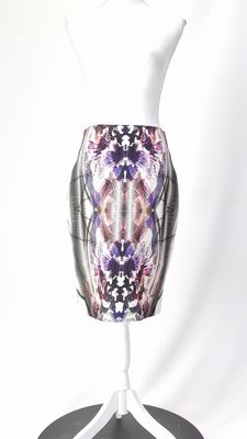 Michael Losordo, Cream/Multi Print Pencil Skirt, Size 10