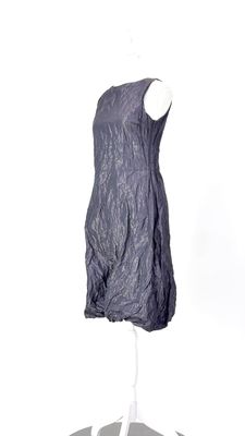 sarah pacini, Black Shimmer Metal Blend Bubble Lined Hem S/Less Dress, Size 1