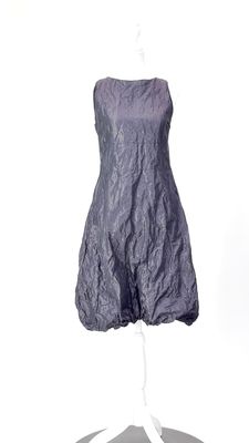 sarah pacini, Black Shimmer Metal Blend Bubble Lined Hem S/Less Dress, Size 1