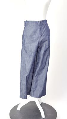Scanlan Theodore, Blue High-Waisted Wide Leg Denim Pants, Size 8