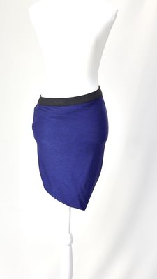 T Alexander Wang, Blue/Black Drape Lined Hem  Skirt, Size XS