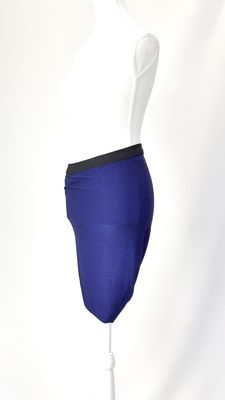 T Alexander Wang, Blue/Black Drape Lined Hem  Skirt, Size XS