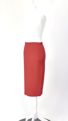 Diane Von Furstenberg, Red Knit Skirt, Size XS