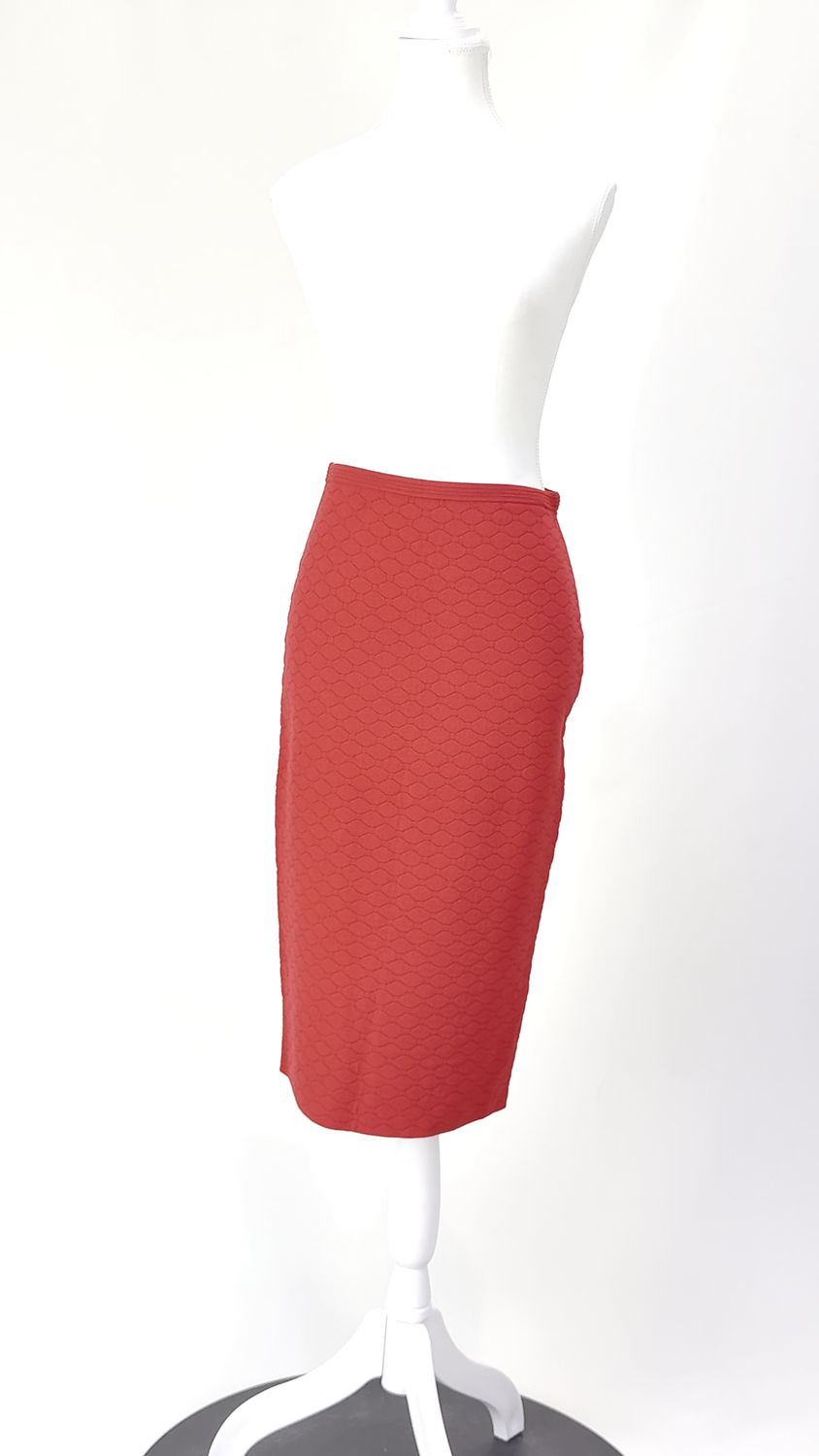 Diane Von Furstenberg, Red Knit Skirt, Size XS