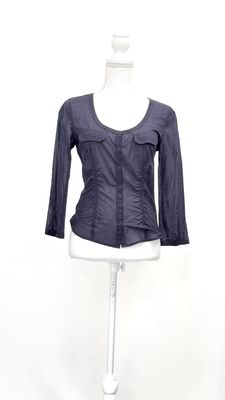 A/X Armani Exchange, Black Button-Up 3/4 Slv Shirt, Size M