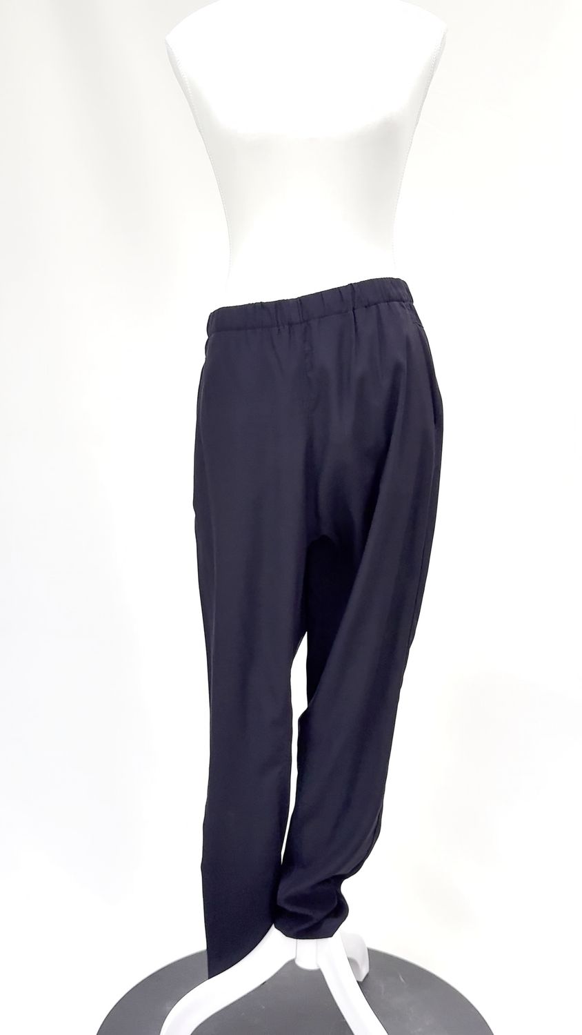 Scanlan Theodore, Ink Elasticated Paneled Str Silk Pants, Size 8