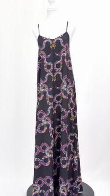 Mara Hoffman, Black/Pink/Multi Print Strappy Midi Dress, Size S
