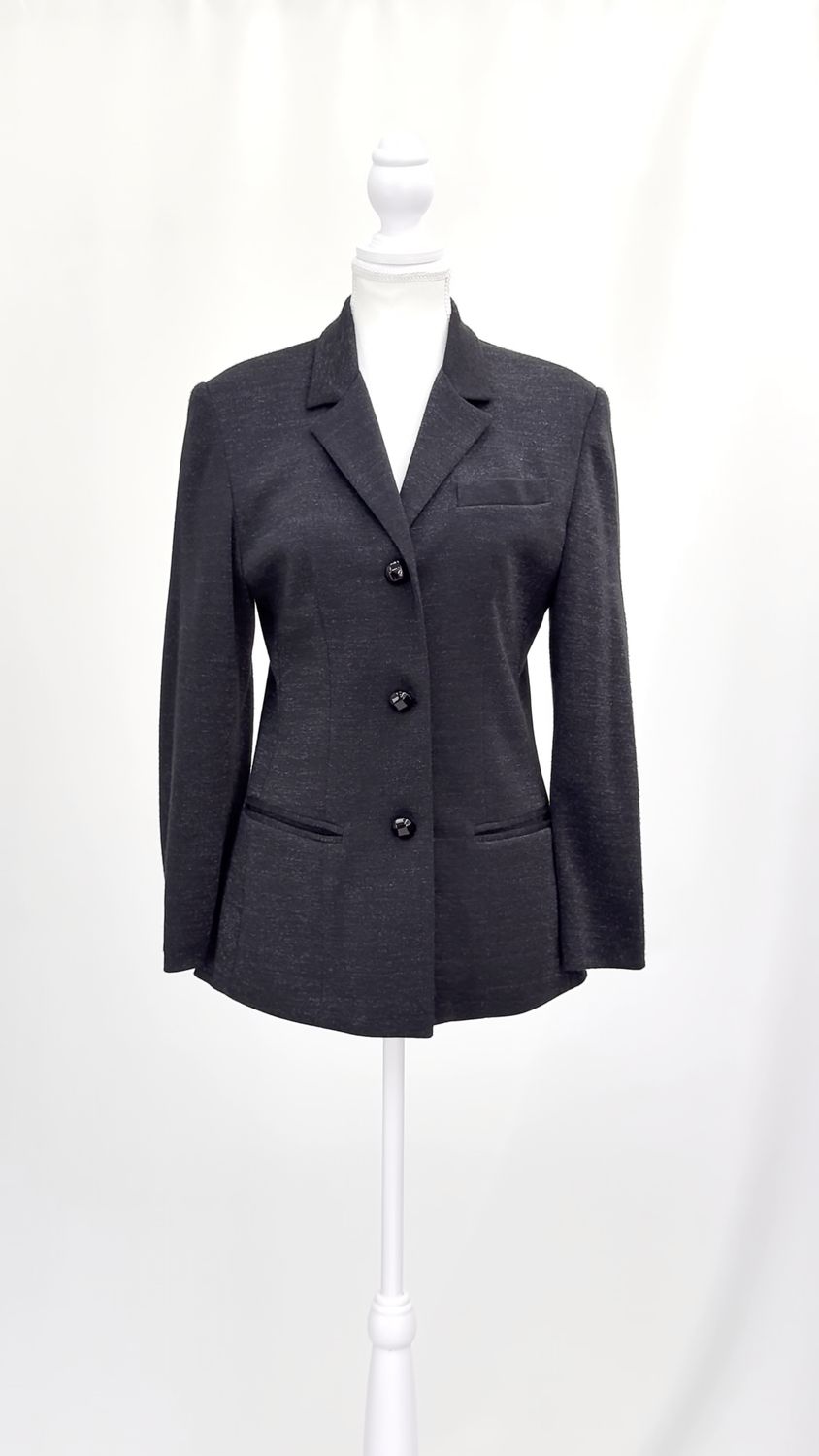 Lisa Ho, Black Shimmer Button-Up Jacket, Size 10