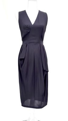 Willow, Black Drape S/Less Dress, Size 10