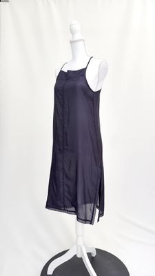 Lee Mathews, Navy Adj.Strap Silk Midi Slip Dress, Size 1