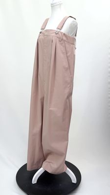 Tibi, Blush/Silver Strap Detail Wide Leg Baggy Dungaree Overall Jumpsuit, Size US8