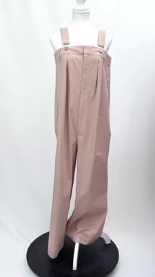 Tibi, Blush/Silver Strap Detail Wide Leg Baggy Dungaree Overall Jumpsuit, Size US8
