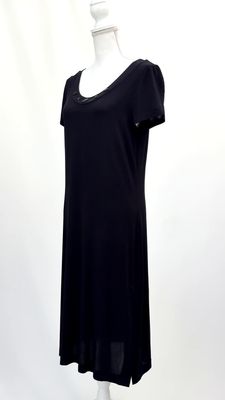 Ferraud, Black Beaded Neckline S/Less Dress