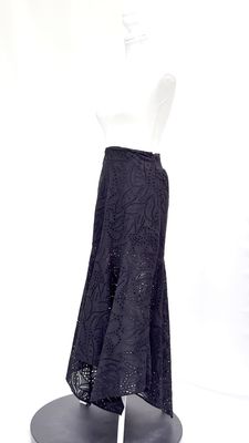 Husk, Black Broderie Anglasie Midi Skirt, Size 6