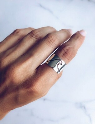 Кольцо ВОЛНА из серебра