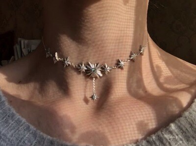 Ожерелье STARS из серебра с фианитами
