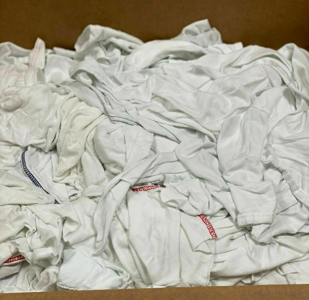 White Knit Rags 20lb Box