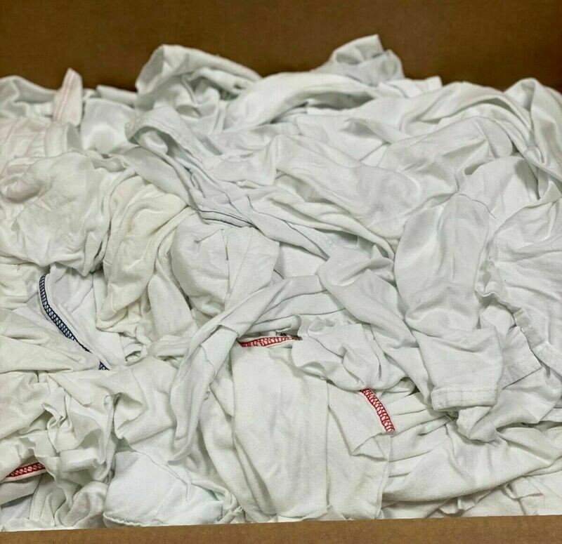 White Knit Rags 20lb Box