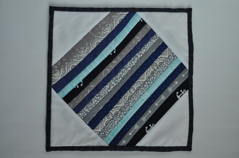 Blue Striped Mini Quilt