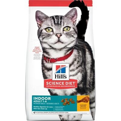 Science Diet Cat Adult Indoor Chicken 1-6yrs 3.5lb