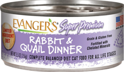 Evanger&#39;s Cat Rabbit &amp; Quail 5.5oz (Clearance $2.29)