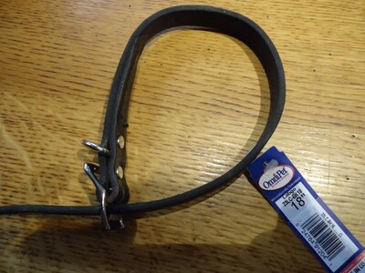 Omni Pet 1/2&quot; Rolled Leather Collar 18&quot; Black (Clearance $19.99)