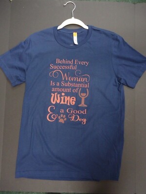 Squishy Face Behind Every Successful Woman Wine Navy L (Clearance $30.00)