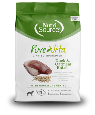 Pure Vita Duck &amp; Oatmeal 5lb (Clearance $21.49)