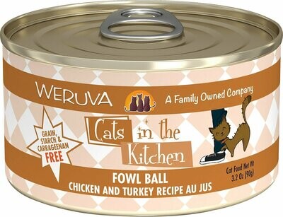 Weruva Cats in the Kitchen Fowl Ball  3.2oz