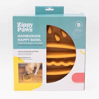 Zippy Paws Hamburger Happy Bowl Slow Feeder