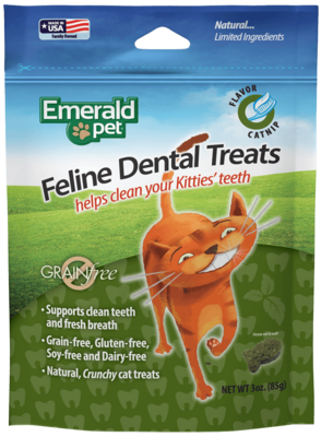 Emerald Pet Dental Catnip Treats 3oz (Clearance $4.99)