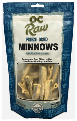 OC Raw Freeze Dried Minnows 3.2oz (Clearance $14.99)