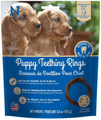 N Bone Puppy Teething Ring Peanut Butter 3pk