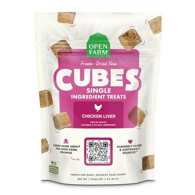 Open Farm Cubes Chicken Liver 3oz (Clearance $14.99)