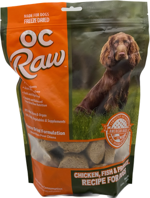 OC Raw Freeze Dried Chicken, Fish &amp; Produce Sliders 14oz (Clearance $30.99)